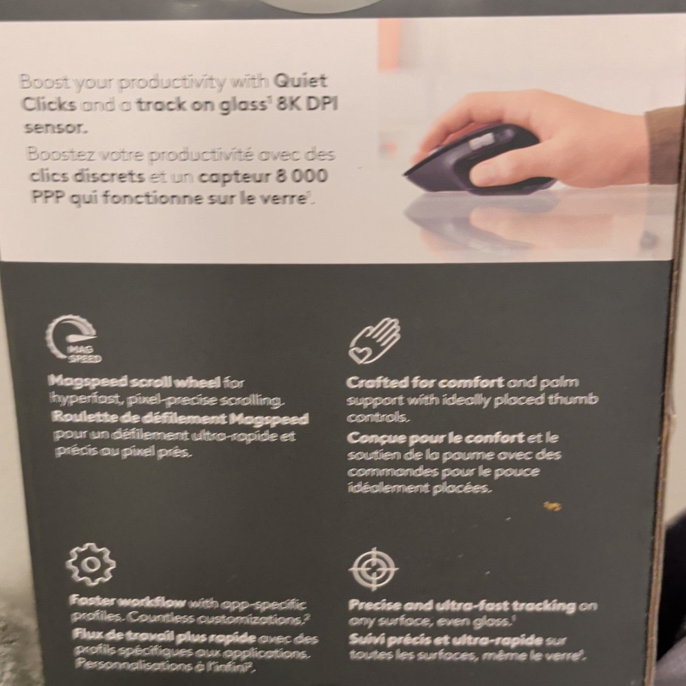 Logitech MX Master Series 3S Wireless Mouse Bluetooth 8K DPI Quiet Clicks Black