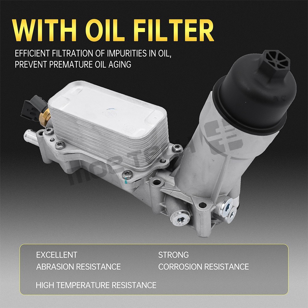 Aluminum Engine Oil Cooler Filter Housing Fit 11-16 Chrysler Dodge Jeep Ram 3.6L