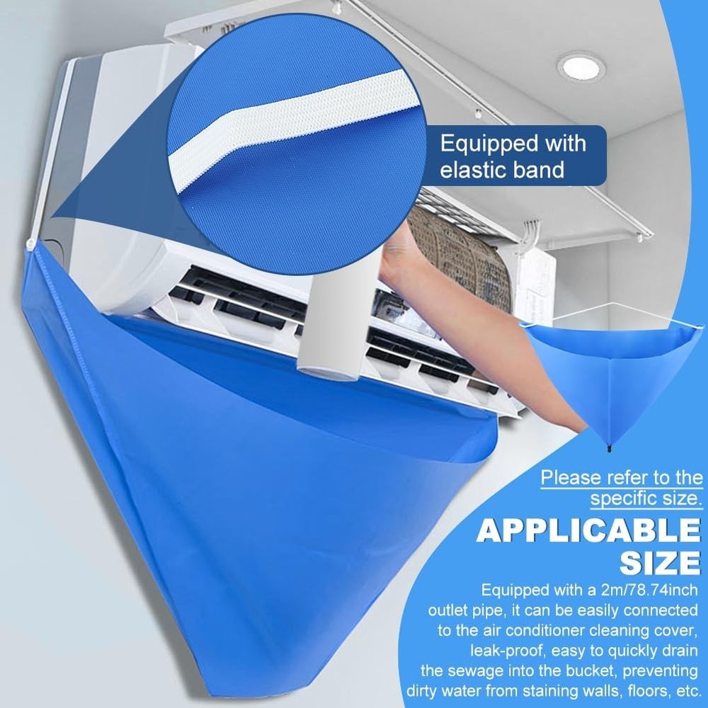 Mini Split Cleaning Kit Bag Waterproof AC Cover for Wall Mounted...