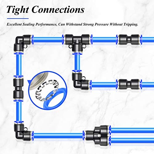 pcs Straight Push Connectors Plastic Quick Release 1/4"/5/16"/3/8"OD 30
