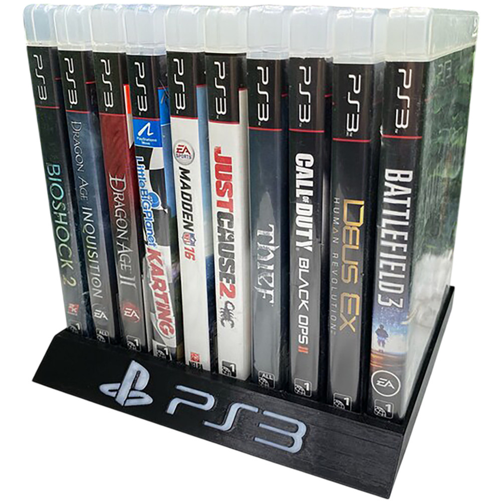 Sony PlayStation 3 PS3 Game Case Holder Display Stand Storage Rack Logo Dock