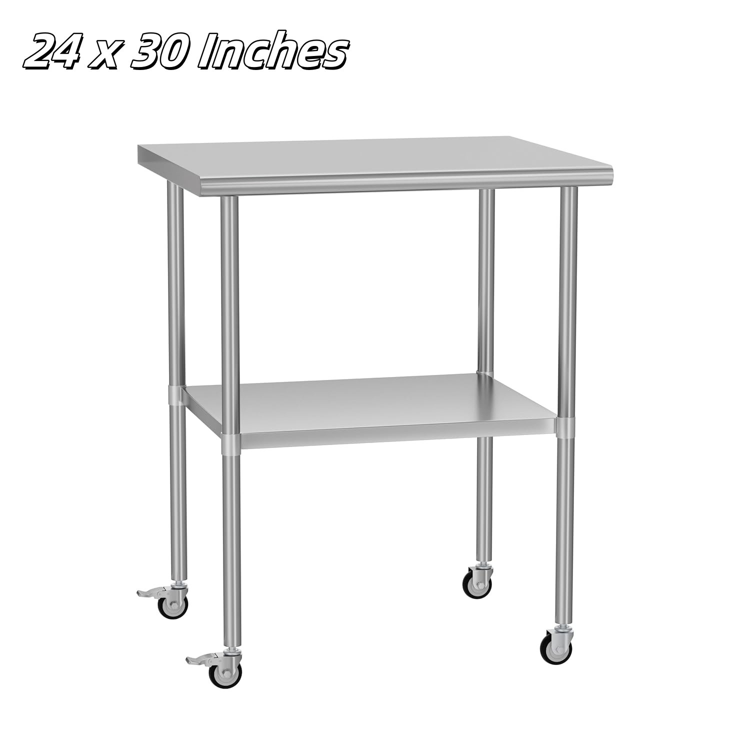 Stainless Steel 24" x 30" NSF Commercial Kitchen Work Food Prep Table w/ Caster