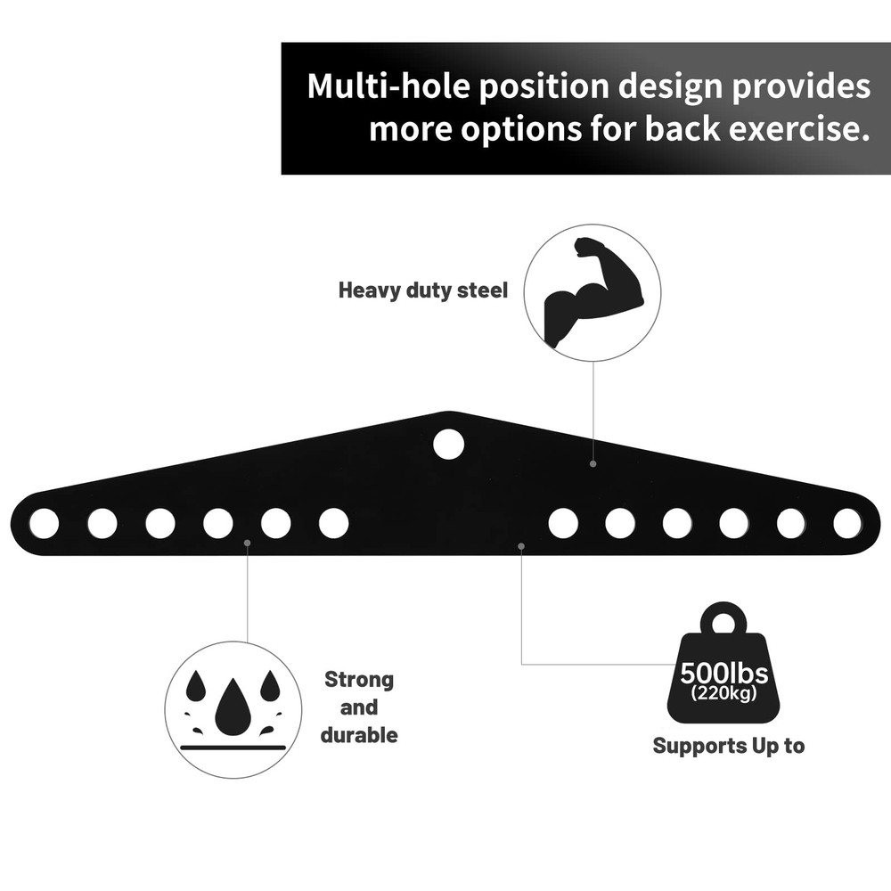 RIMLUFE Double to Single D Handle Cable Weight Workout Pulley System Black