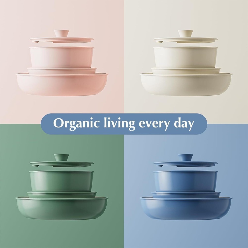 Ceramic Pots and Pans Set Non Stick Nonstick Kitchen Cookware Sets