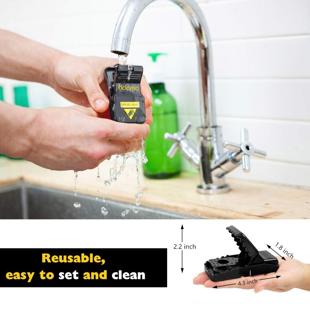 Hdama Mouse Traps - Effective Snap Traps for Small Mice, 6 Pack