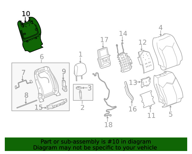 Genuine GM Seat Back Panel 20777718