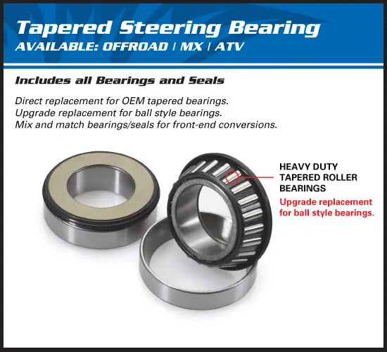 All Balls Steering Head Stem Bearings Kit for Suzuki GSXR1000 01-22