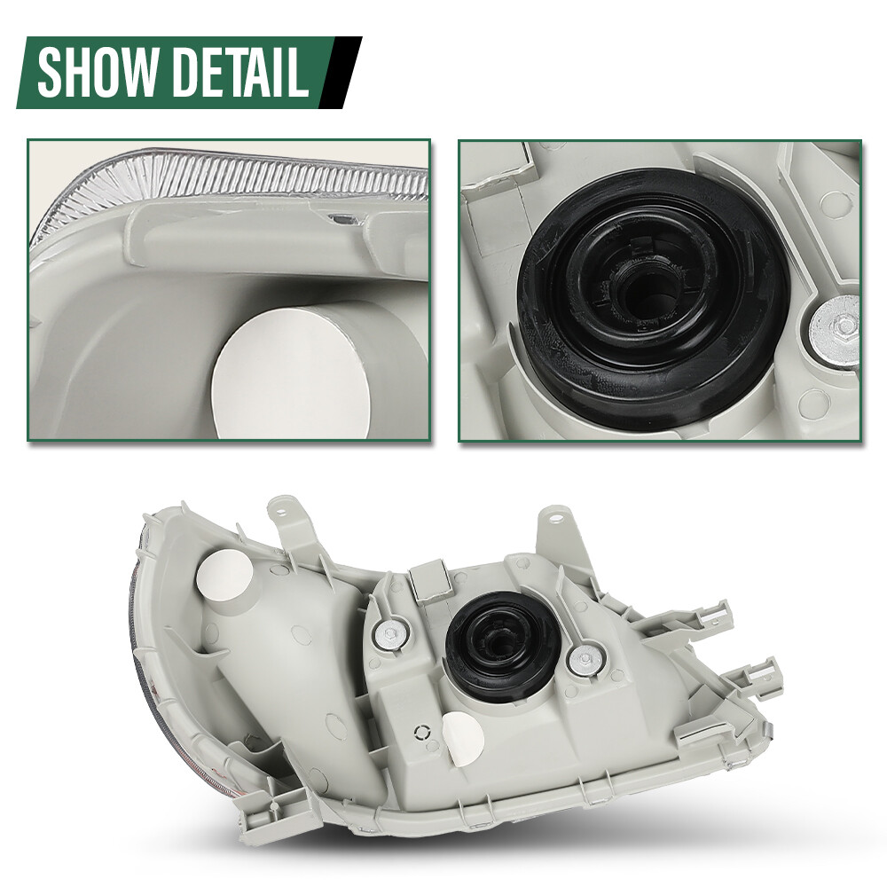 Headlights Assembly Set Fit For 2000 2001 2002 Toyota Echo Left and Right Side