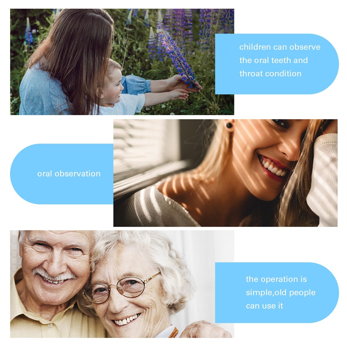 8LED Light Dental USB Imaging Intraoral Camera Real-time Video Oral Endoscope