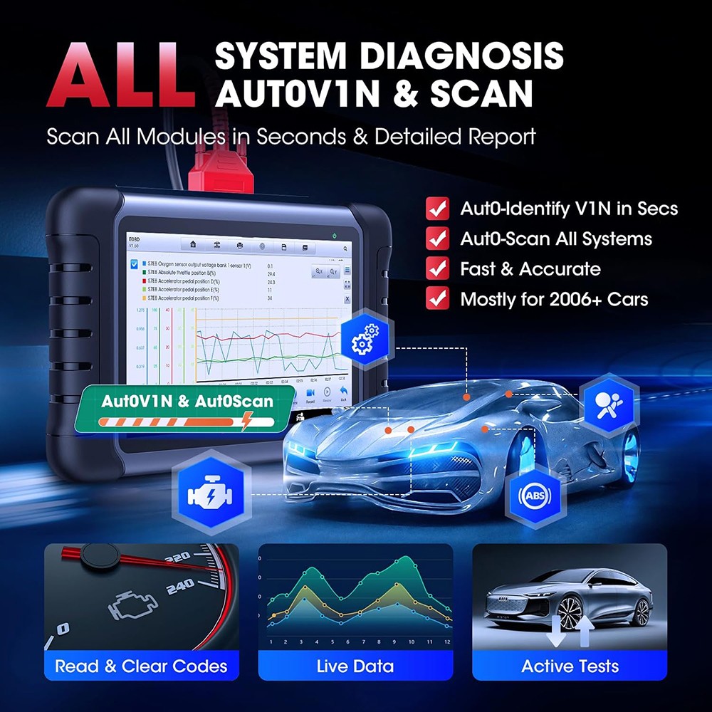 🔥2026 Autel MaxiPRO MK808S All Systems Active Test Key Coding Diagnostic Tool
