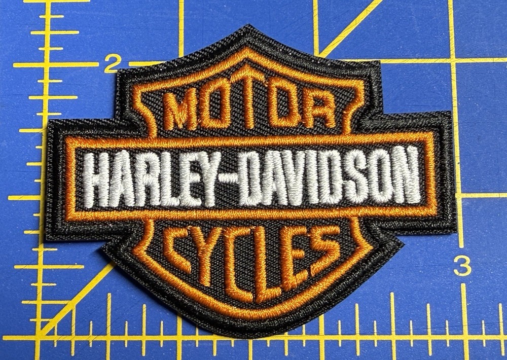 Embroidered Harley Davidson Iron-On Patch, Motorcycle, Biker