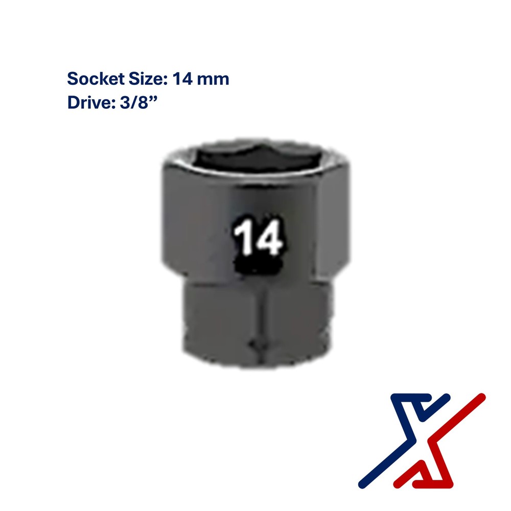 14mm. x 3/8" Drive Nano Socket / Stuby Socket by X1 Tools