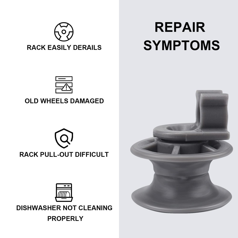 4581DD3002A Upper Dishrack Roller Wheels Assembly (Upgraded) Compatible with L-G