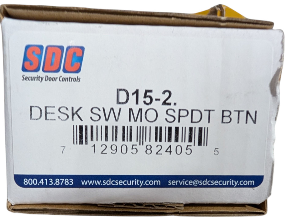 SDC D15-2 Concealed Remote Desk Switch, MO Push Button, 10 Amp at 30VAC/DC