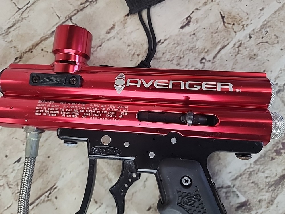 Brass Eagle Avenger 3 Paintball Marker Gun Red (Untested)