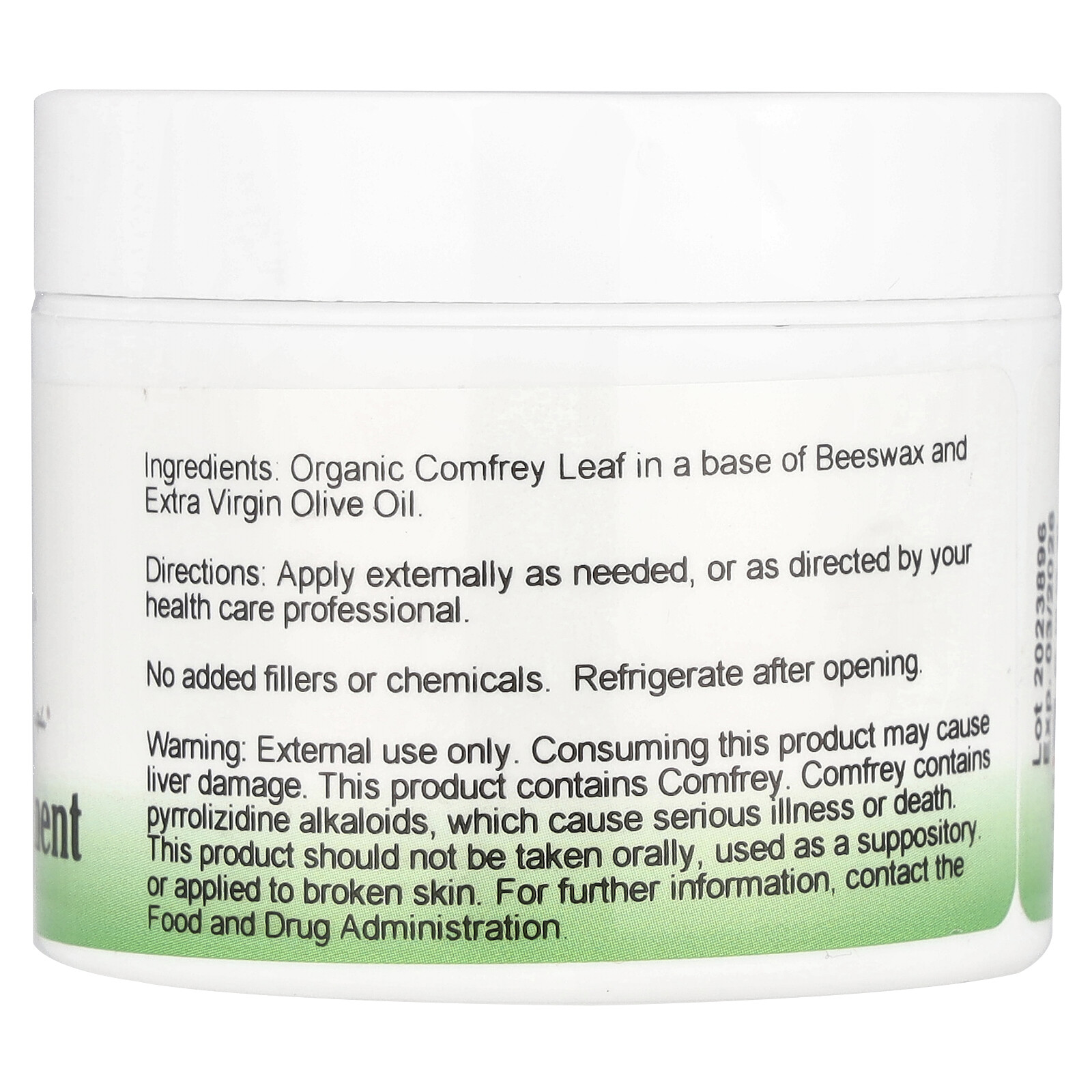 Comfrey Ointment, 2 fl oz (59 ml)