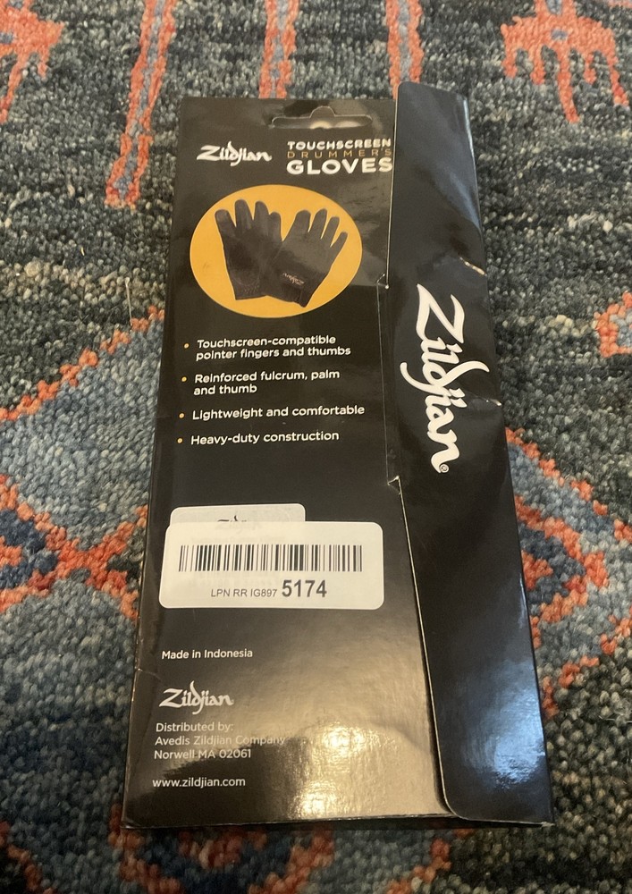 Zildjian Touchscreen Drummers Gloves Extra Large Black