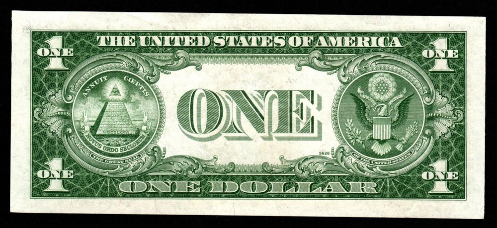 1935D $1 SILVER CERTIFICATE BLUE SEAL GEM UNCIRCULATED