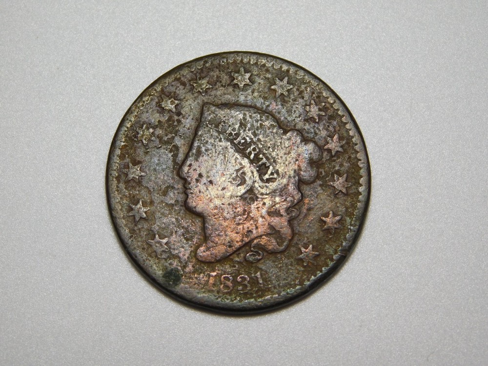 US COINS 1831 CORONET HEAD LARGE CENT