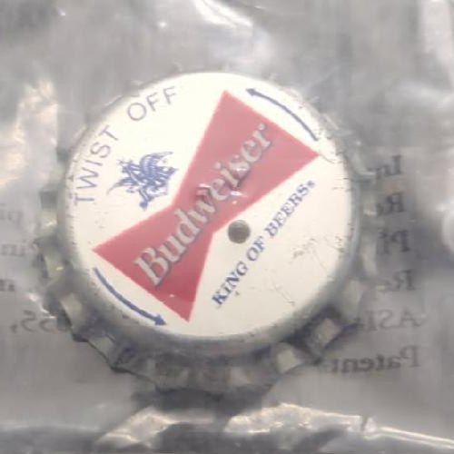 Budweiser Beer/Bottle Cap Light up Pin/Broach-needs Battery, Untested