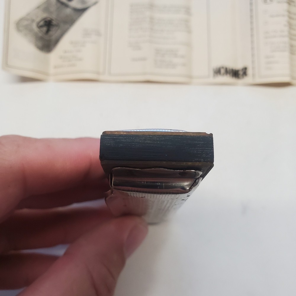 Vintage M HOHNER Blues Harp KEY C Harmonica Blue Case
