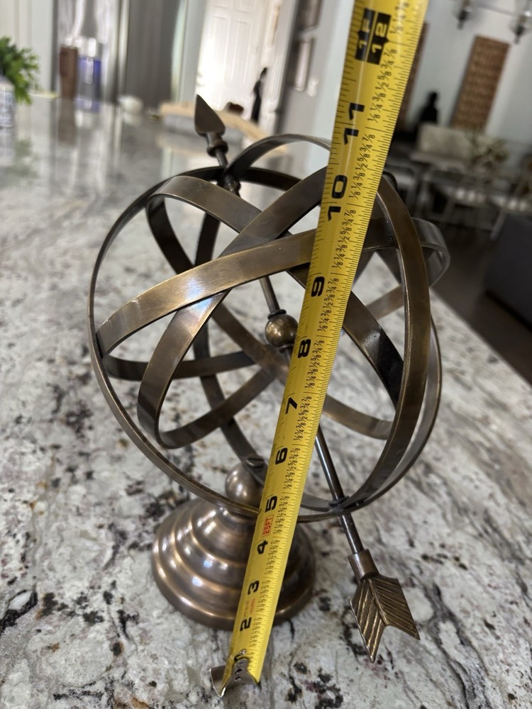 Brass Armillary Sphere Sundial 11”