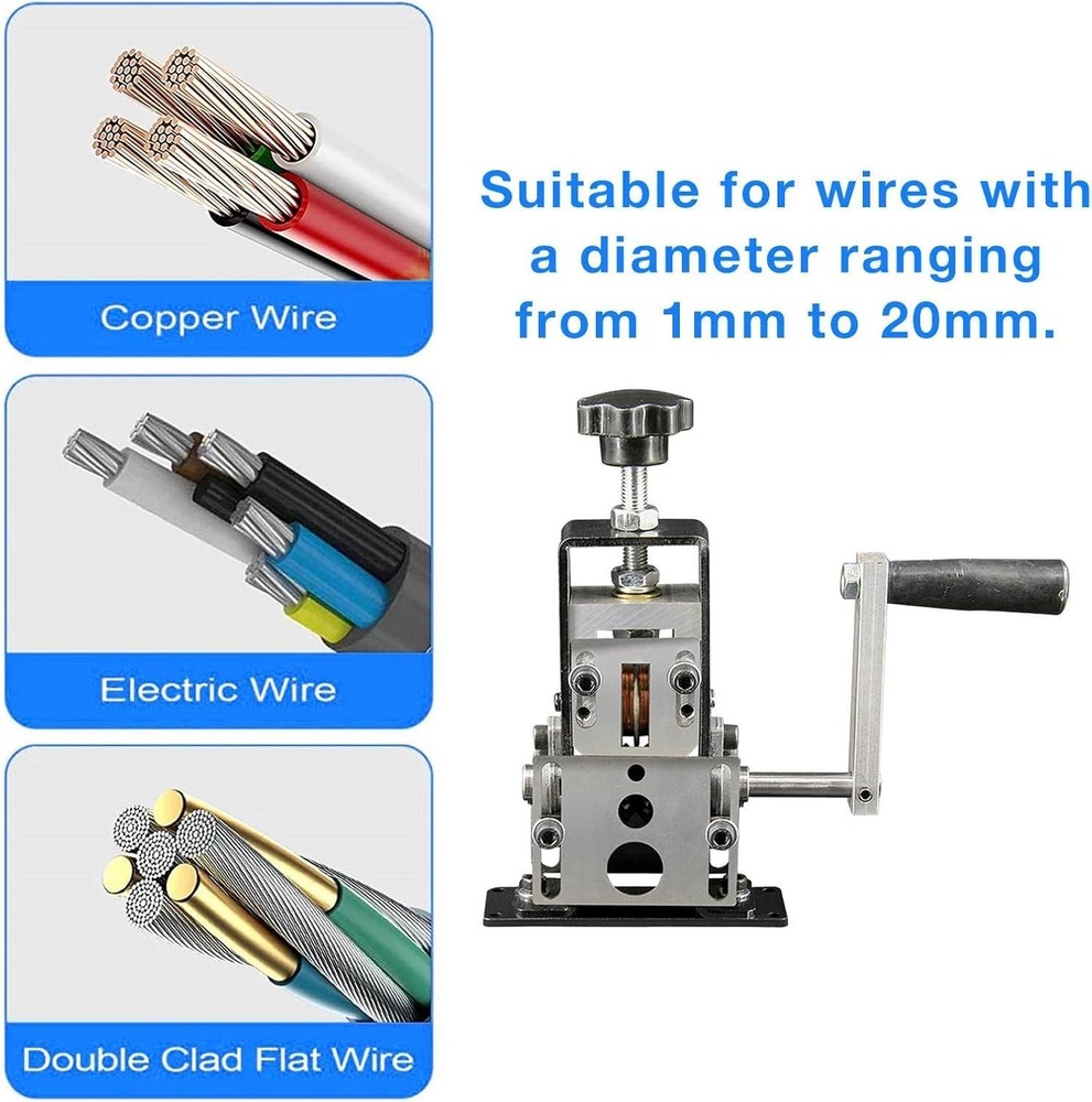 Manual Wire Stripping Machine Hand Crank Stripper for Scrap Copper Stripping NEW