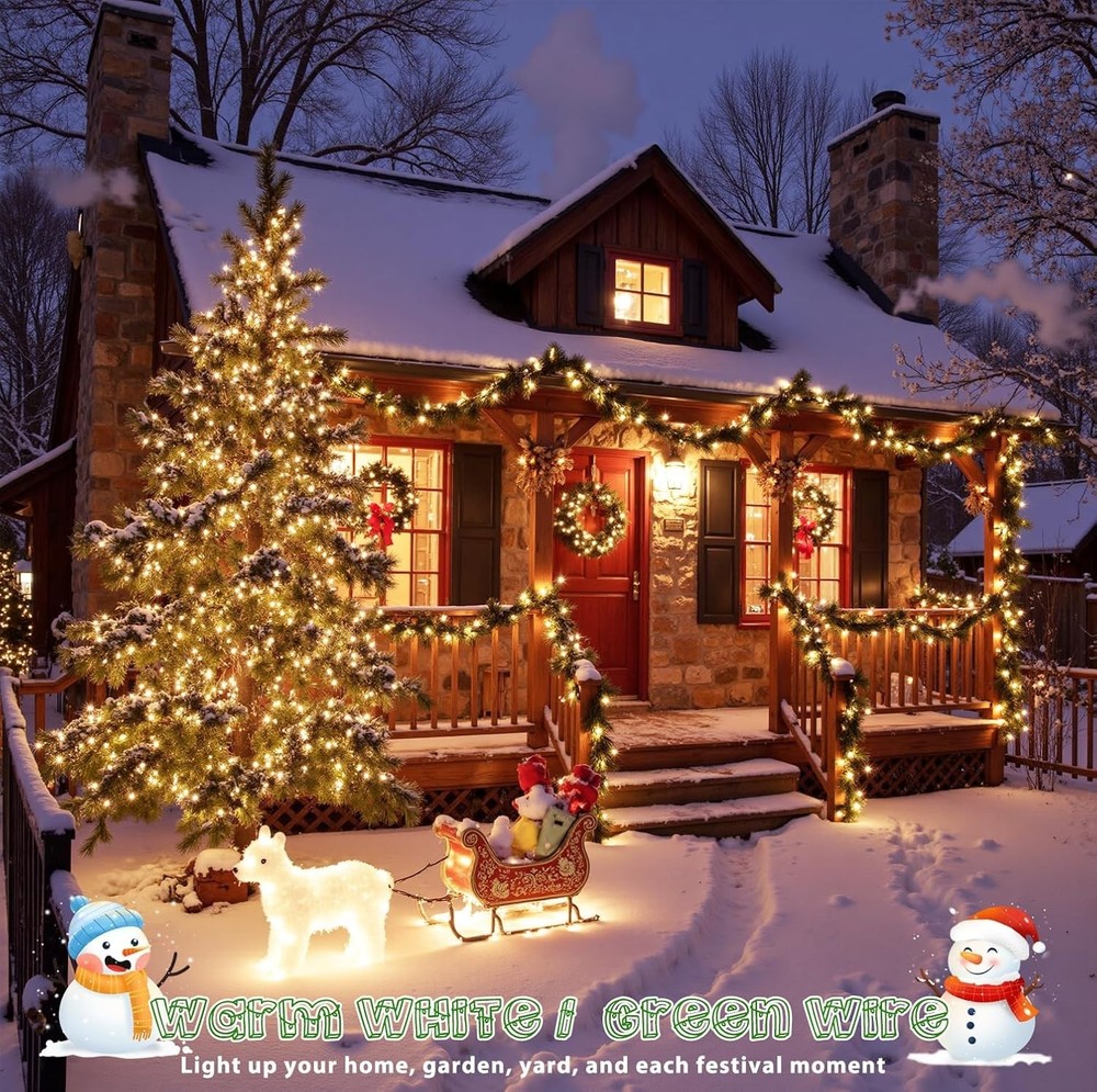 2PACK 50Count Easter String Lights,Christmas Lights Plug in,13FT Incandescent...