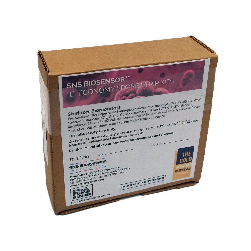 SNS Bio systems 52 x Biosensor Economy Spore Test Strips -