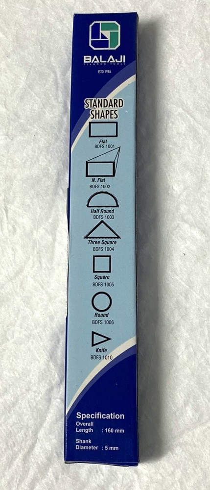 NEW Diamond Needle Files Super Grade Shape HALF ROUND