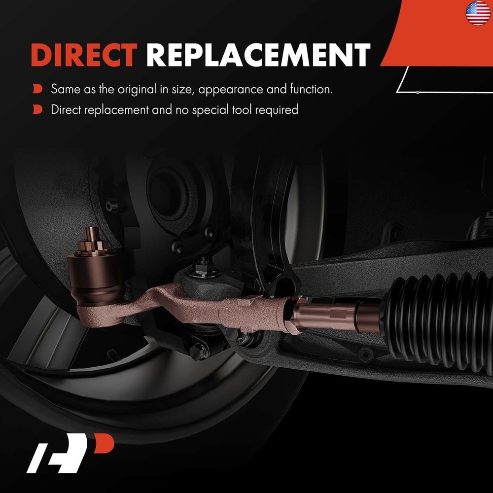 A-Premium 2 x Front Outer Tie Rod Ends, Compatible with Mitsubishi Outlander