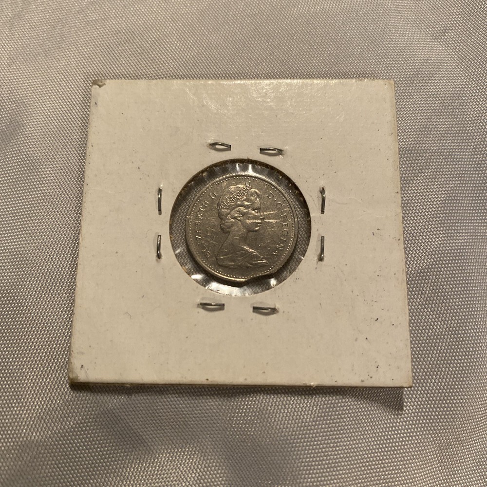 1969 CANADA Coin 10 cent Clip Error