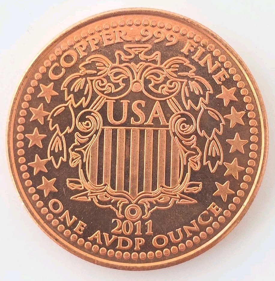 2011 Walking Liberty 1 oz Copper Round