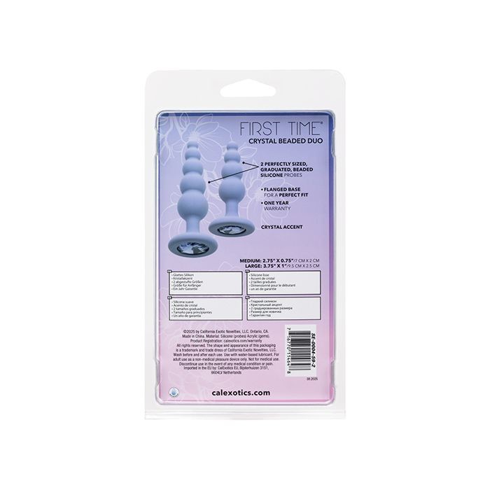 CalExotics First Time Crystal Beaded Duo Anal Plug