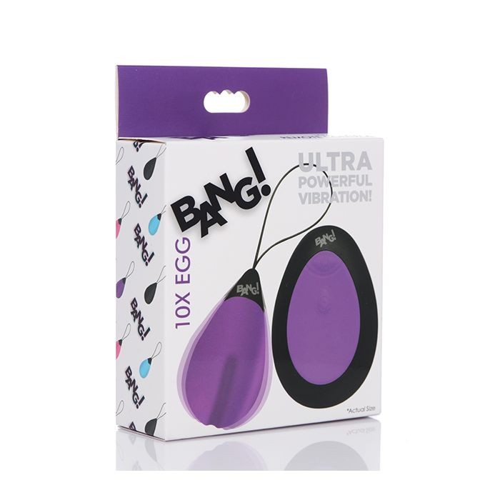Bang! 10X Silicone Vibrating Egg - Purple