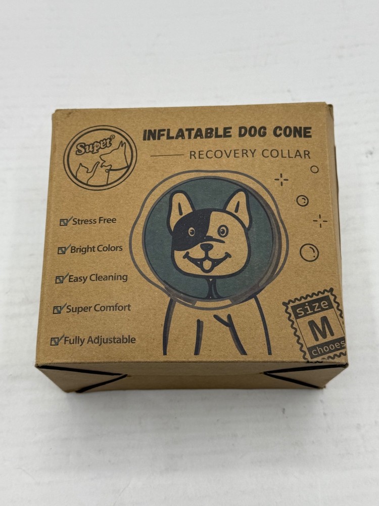 Supet Raised Inflatable Dog Cone Collar Medium