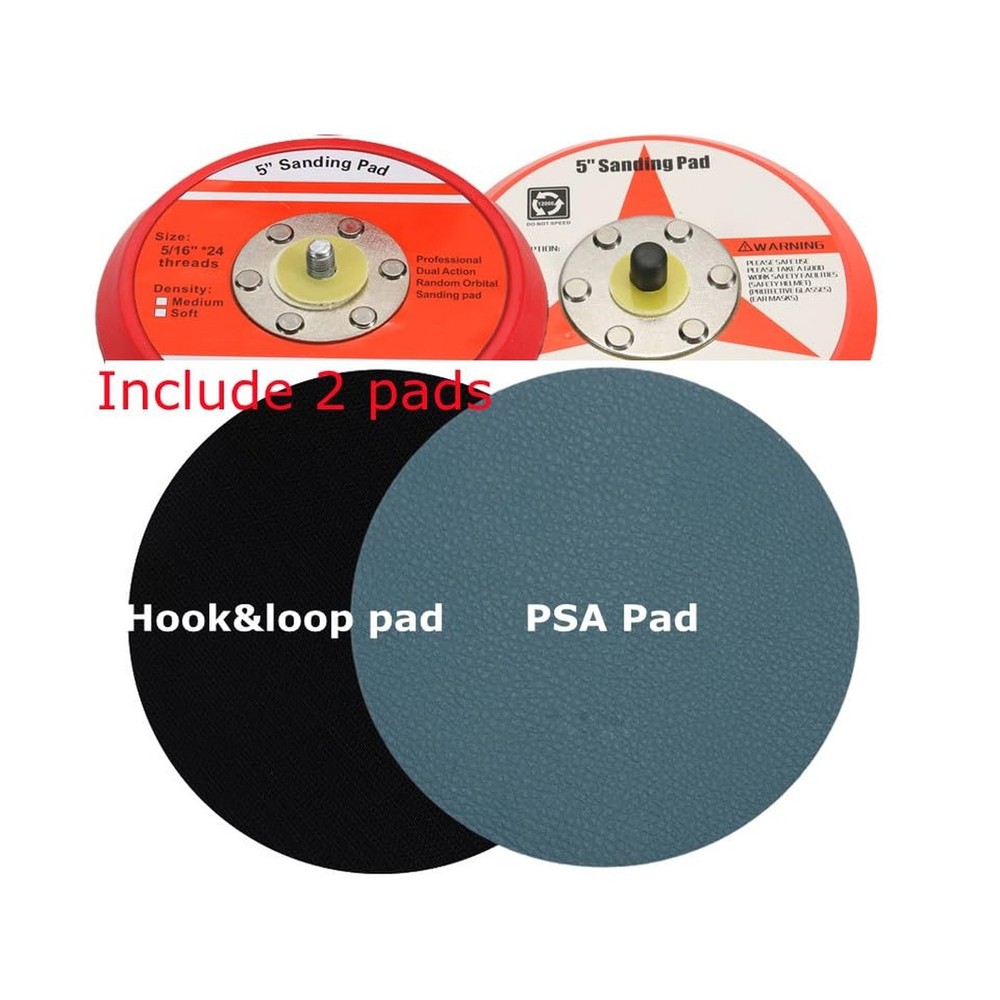 Air Random Orbital Sander, 5inch Dual-Action Sander with PSA and Hook & Loop ...