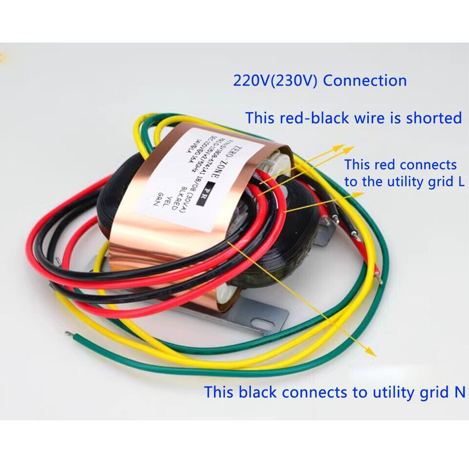 1pc Shure amplifier customized R-type transformer 100V + 14V (30VA)