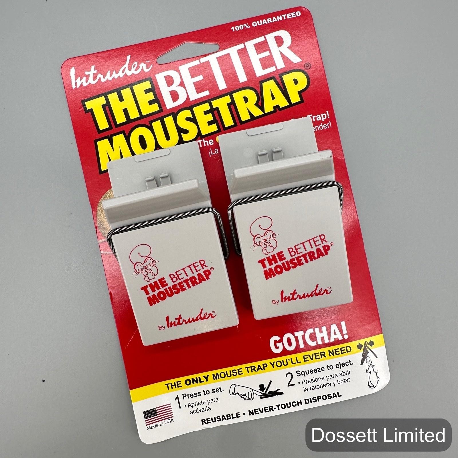 Intruder Better Mousetrap 6-Pack - Reusable Easy Set Made in USA, mouse trap