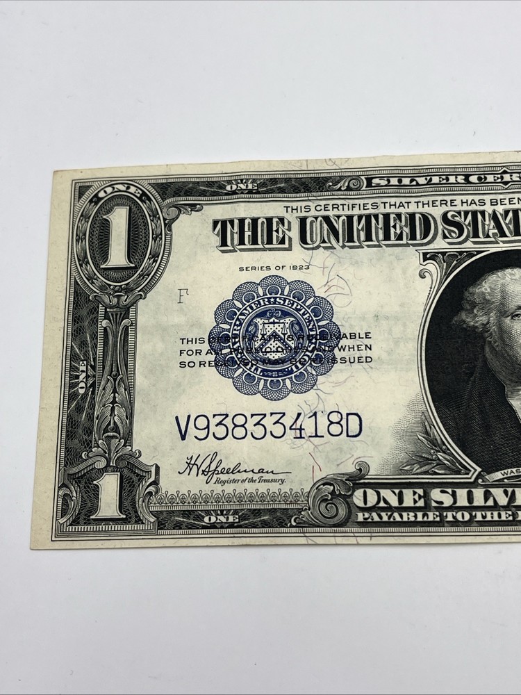 1923 $1 Silver Certificate Banknote Horse Blanket