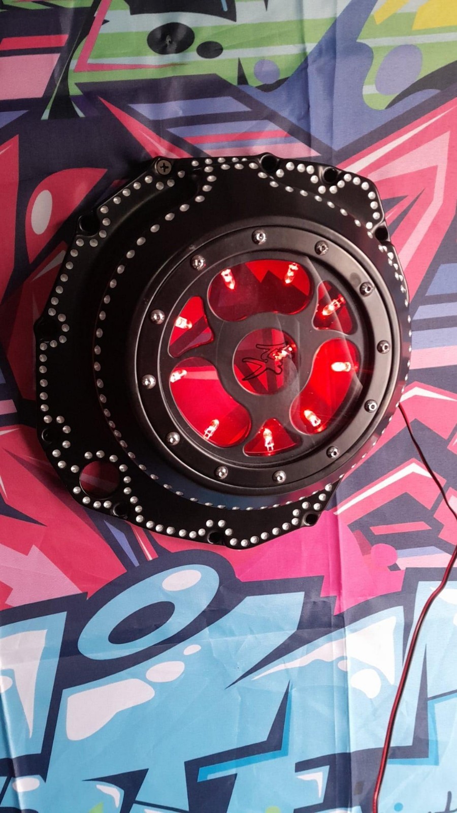 Suzuki Hayabusa  Clutch Cover red  Custom Diamond 🔹 Cut  99-20
