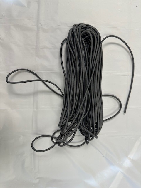 1/8" Shock Cord, Wolf Gray, Sample