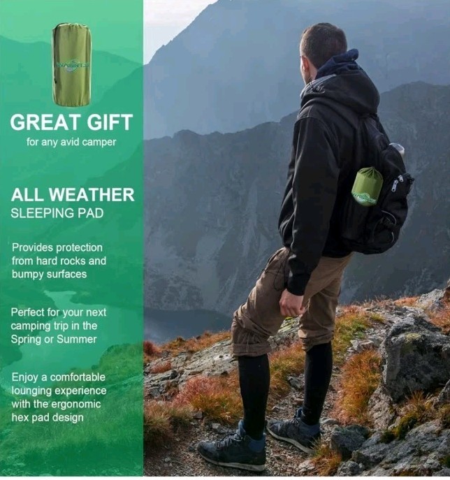 WANNTS Sleeping Pad, Ultralight Inflatable Sleeping Pad for Camping, Built-in...