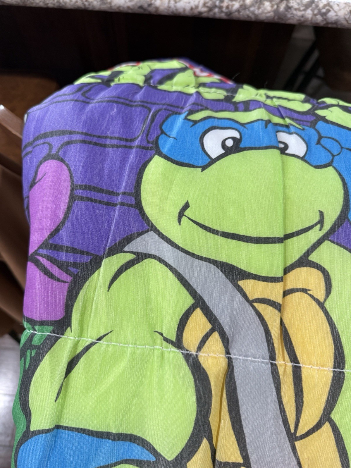 1990 Mirage Teenage Mutant Ninja Turtles Youth Kids Sleeping Bag TMNT Faded