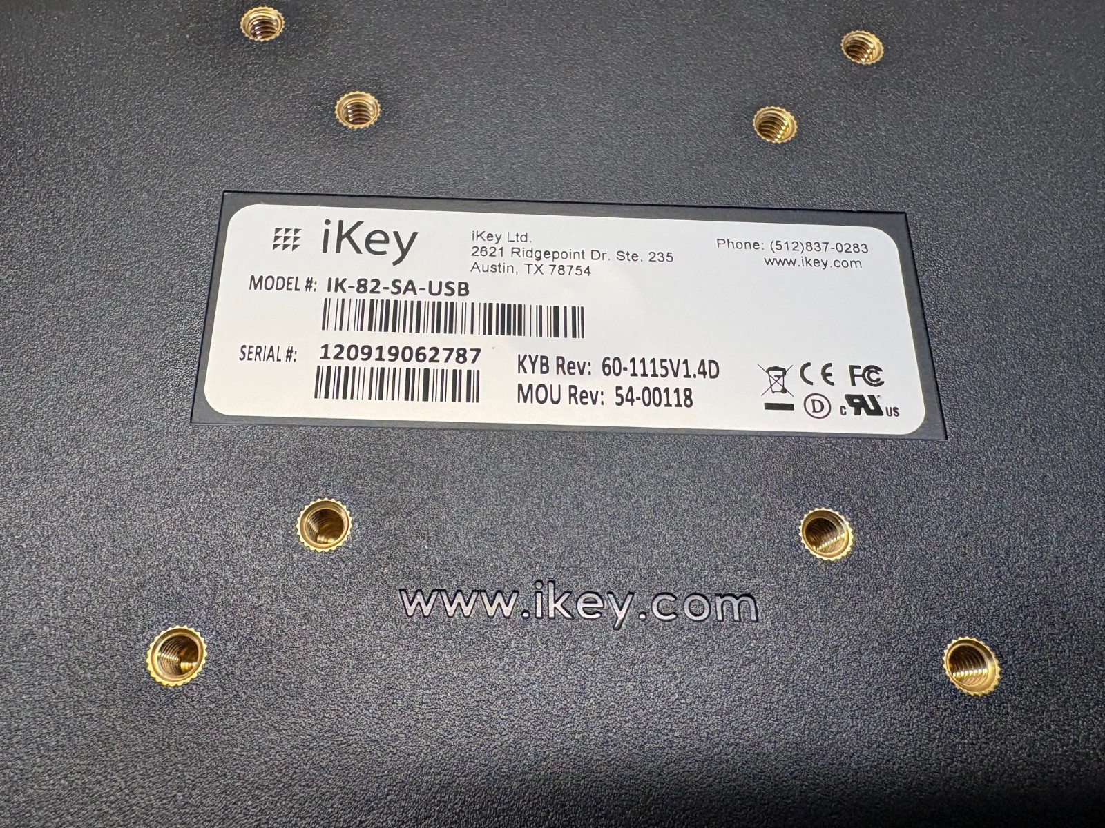 IKEY ik-82-sa-usb Black Rugged External USB Keyboard Sealed QWERTY ip65