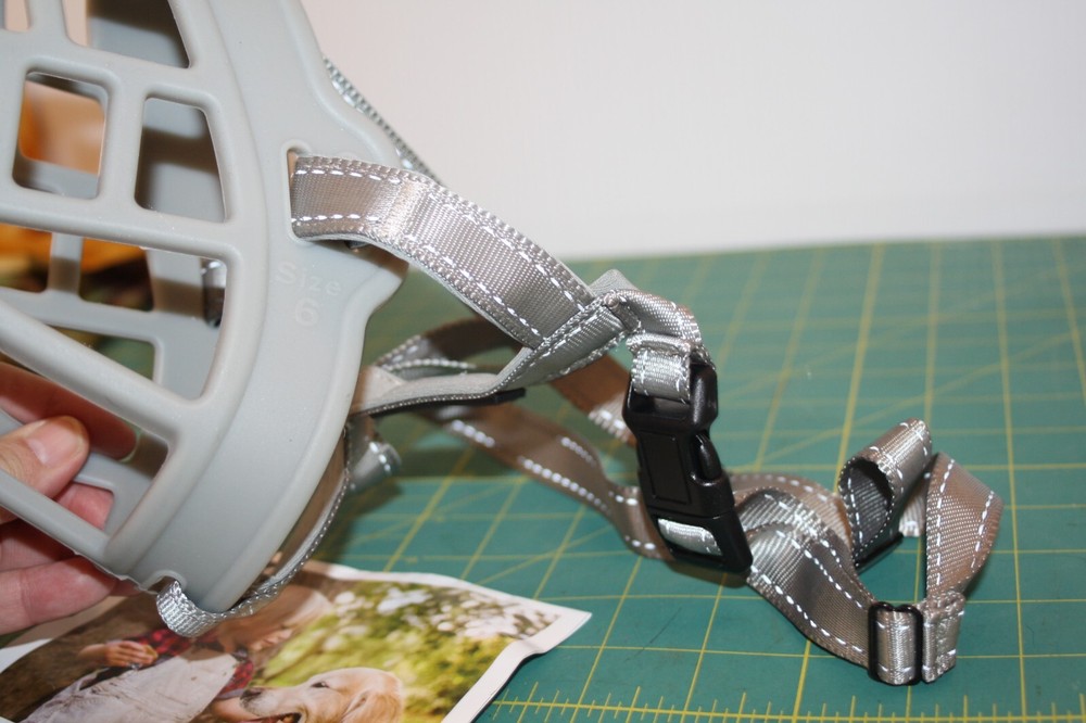 Fertgo Dog Muzzle Gray, Soft, and Breathable Size 6