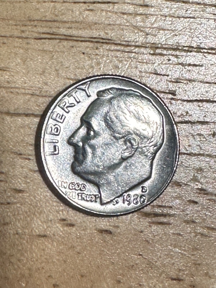 1980 D Roosevelt Dime Strike Error