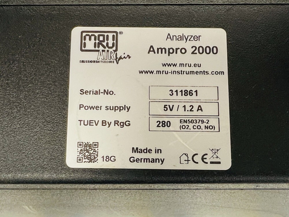 MRU AIRfair AMPRO 2000 Handheld Digital Emission Analyzer