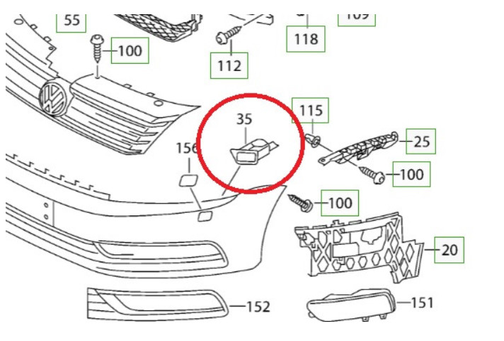 VW Guide Frame Genuine 3AA807942B