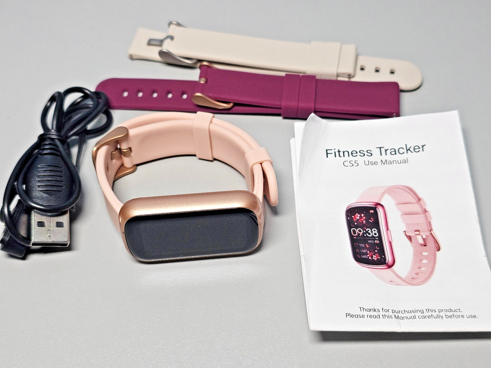 Fitness Tracker- 4J Model CS5- 3 Interchangeable Wrist Bands!